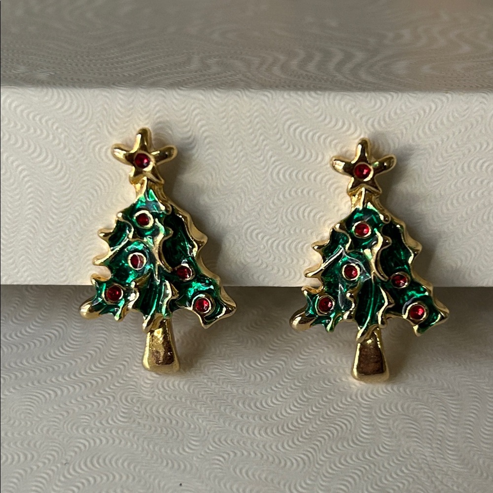 Festive Christmas Tree Earrings